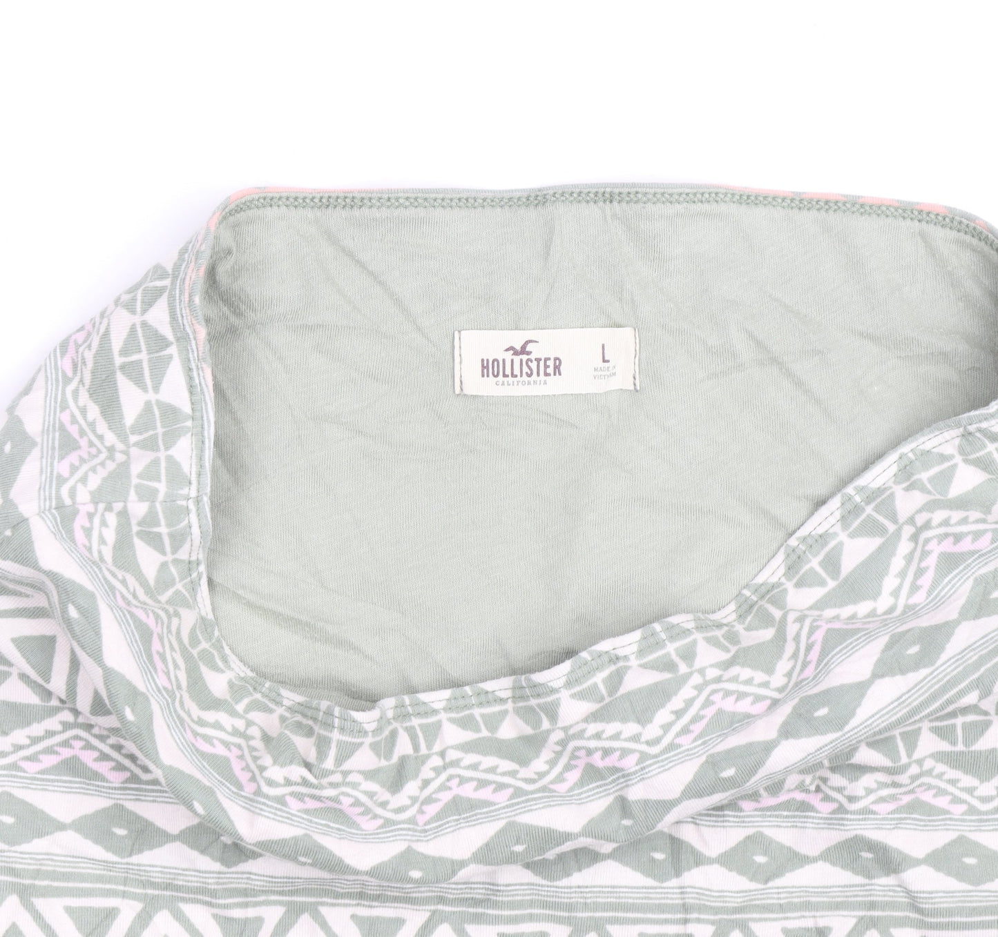 Hollister Womens Green Aztec Stretch Jersey Pencil Skirt L