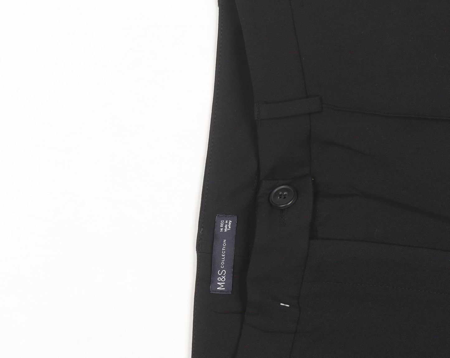 Marks and Spencer Women's Black Size 14 Straight Leg Dress Pants
