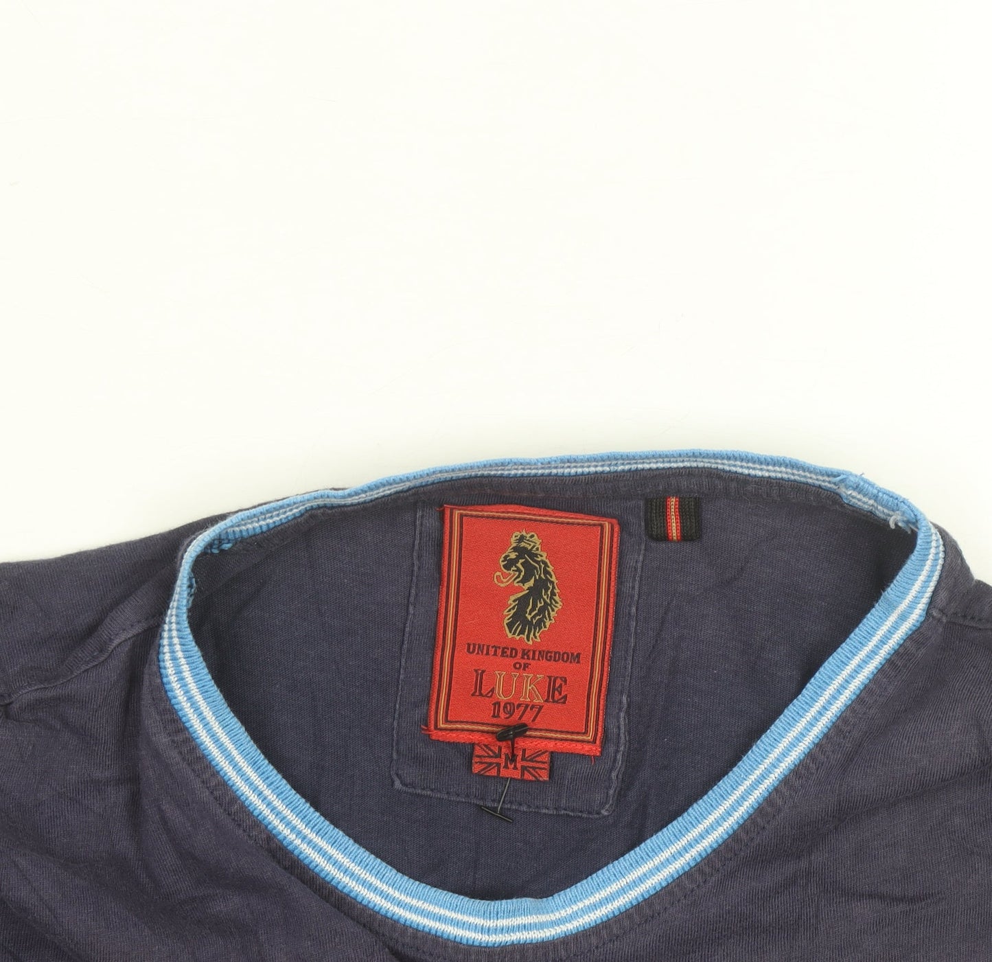 Luke 1977 Men's Blue Crew Neck Cotton T-Shirt Size M