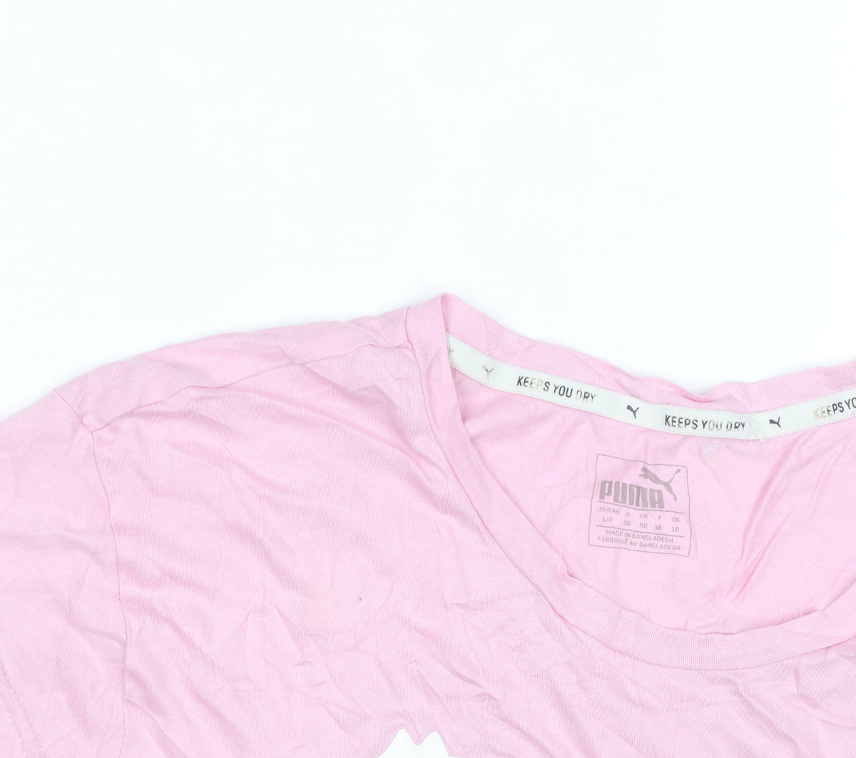 Puma Women's Pink Basic Sports T-Shirt Size 10
