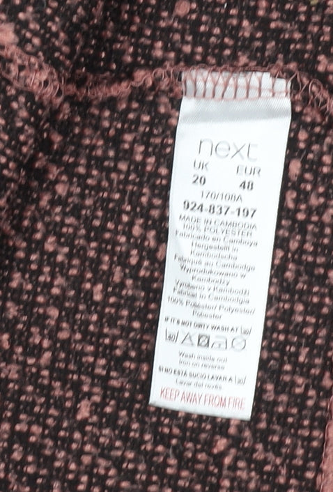 Next Women’s Pink Knit Coatigan Size 20 Regular Mid-Length