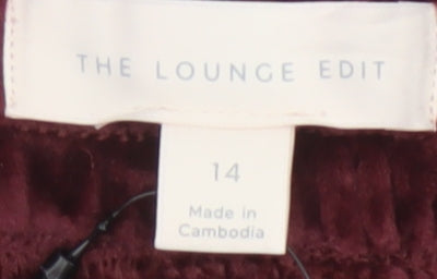 Marks and Spencer Women’s Red Velour Lounge Pants Size 14