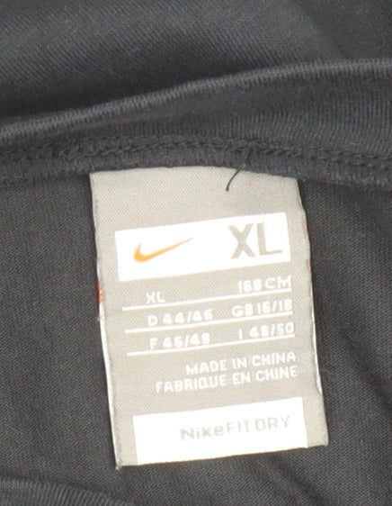 Nike Women Black XL Long Sleeve FitDry Sports Pullover Top
