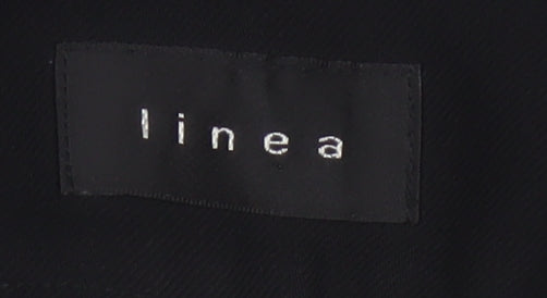 Linea Women Black Wool Wide-Leg Trousers Size 10