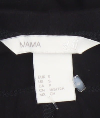 H&M MAMA Women's Black Maternity Jersey Stretch Trousers Size S