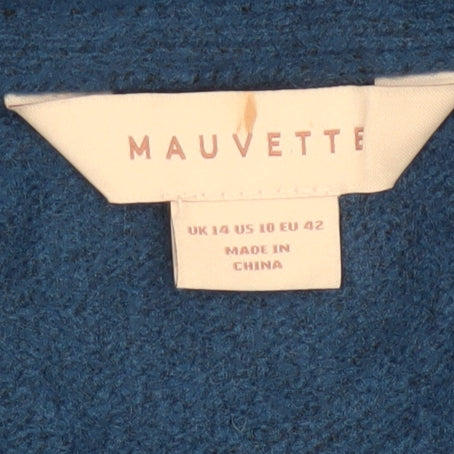 Mauvette Women’s Blue Size 14 Open Knit Long Sleeve Cardigan
