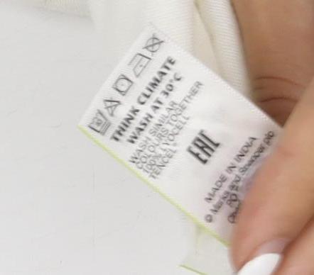 Marks and Spencer Ivory Women's Size 18 Button-Up Long Sleeve Shirt