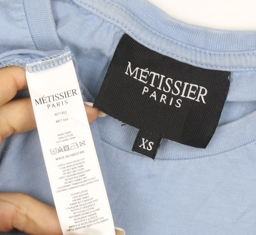 Métissier Paris Men's Blue XS Cotton Graphic T-Shirt