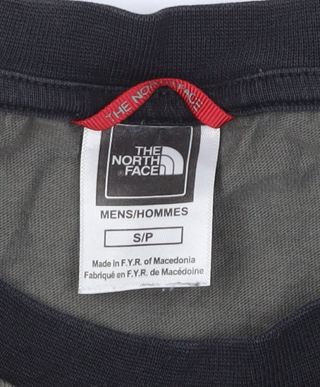 The North Face Men's Green Black Short Sleeve Cotton T-Shirt Size S