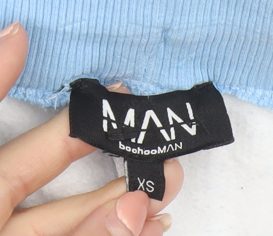 boohooMAN Men's Blue XS Sweat Shorts Drawstring Casual Wear