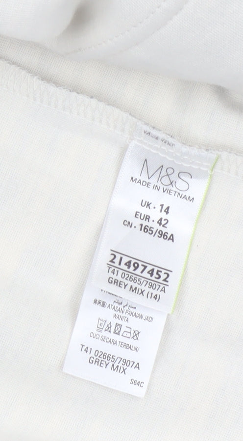Marks and Spencer Women’s Grey Regular Blazer Size 14