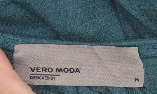 Vero Moda Women Green Off Shoulder Long Sleeve Blouse Size M