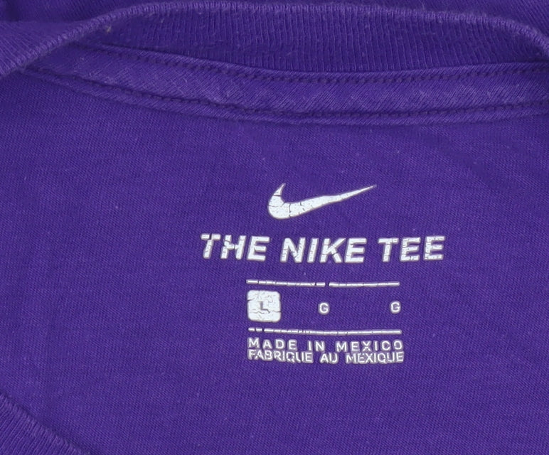 Nike Men's Purple Graphic Logo Sports T-Shirt Size S