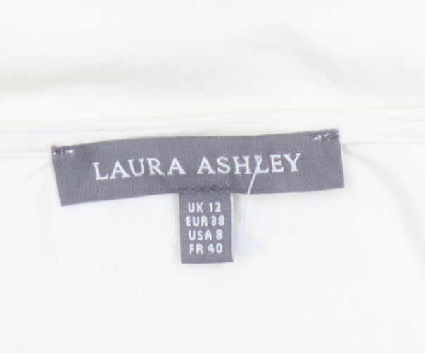 Laura Ashley Women’s Ivory Lace Sleeveless Blouse UK 12