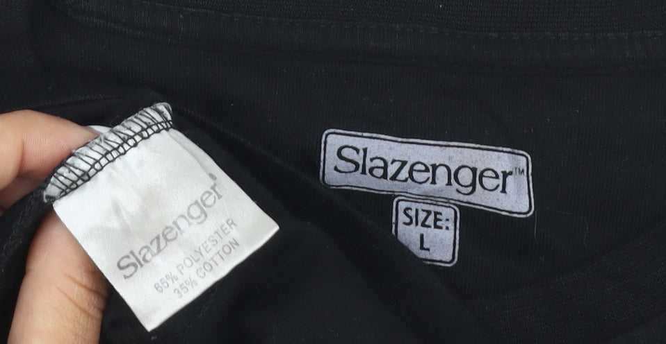 Slazenger Men's Black Sleeveless Crew Neck Athletic T-Shirt Size L