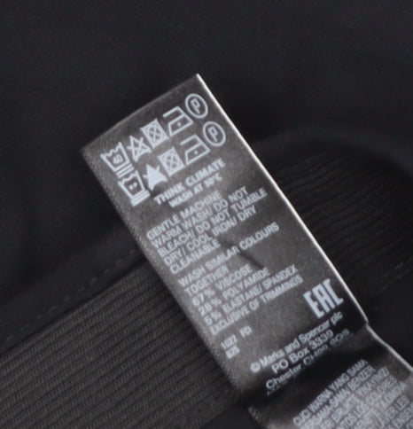 Marks and Spencer Womens Black Size 10 Slim Leg Trousers