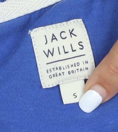 Jack Wills Men's Blue Crew Neck Cotton Graphic T-Shirt Size S