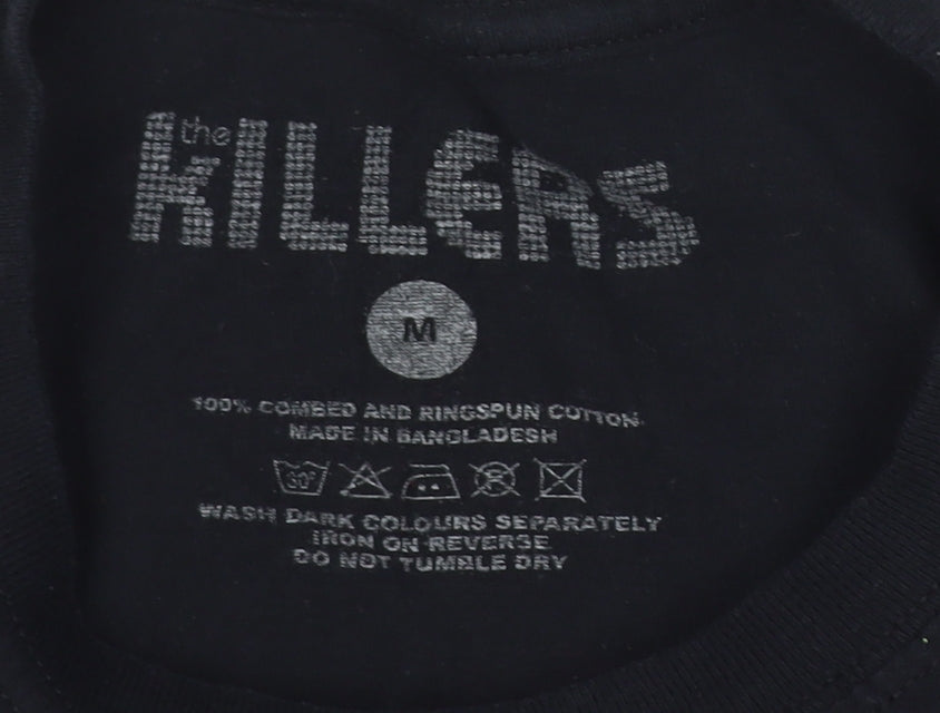 The Killers Women's Black Cotton Band T-Shirt M Short Sleeve