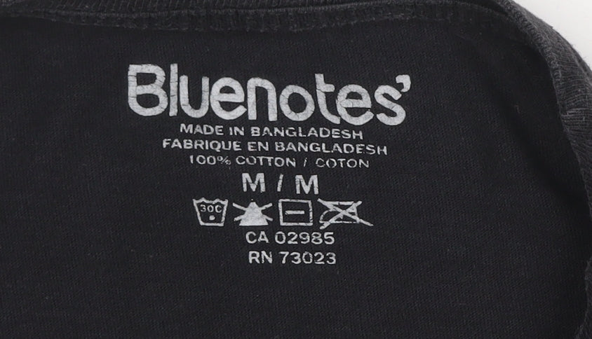 Bluenotes Men's Black Zombies Graphic Cotton T-Shirt M