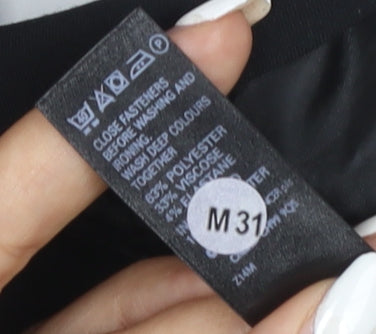 Marks and Spencer Autograph Women's Black UK 8 Wide-Leg Trousers