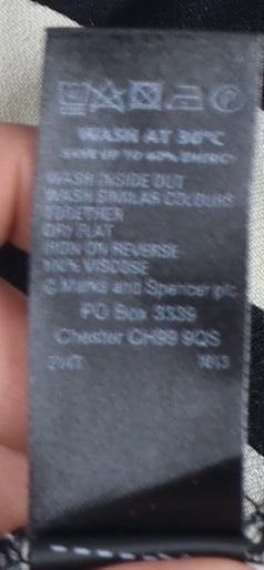 Marks and Spencer Women's Black Shift Dress Size 8