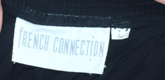 French Connection Women’s Black Embroidered Cropped Trousers Size L