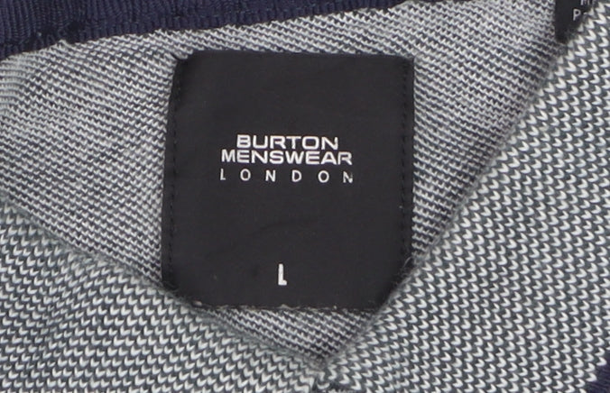 Burton Menswear London Grey Regular Fit Polo Shirt Size L