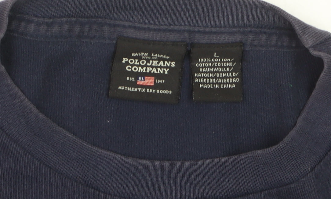 Ralph Lauren Polo Jeans Co. Men's Blue L Crew Neck T-Shirt