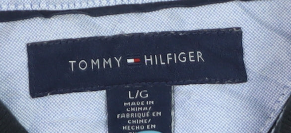 Tommy Hilfiger Women's Black Cropped Polo Shirt Size L