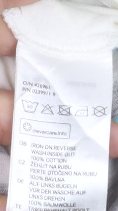 H&M Women’s White Cotton Cropped T-Shirt XS Sports Style