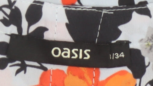 Oasis Womens Multicoloured Floral Tunic Blouse Size 8