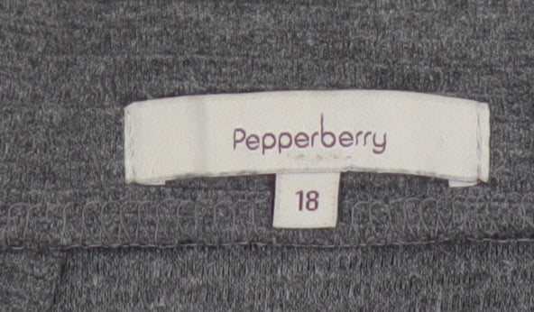 Pepperberry Women's Grey Size 18 Pencil Short Skirt