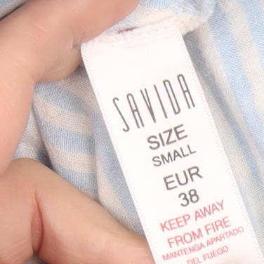 Savida Women Blue Check A-Line Long Skirt Size 10