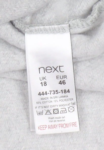 Next Women Grey Sequin Reindeer Pullover Sweatshirt Size 18