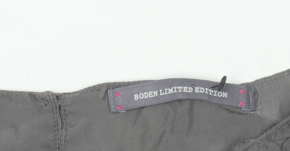 Boden Women's Grey Tunic Style Silk Blend Blouse UK 6