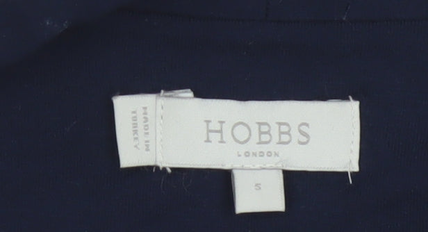 Hobbs Women’s Blue Orange Patterned Viscose Jersey Top Size S