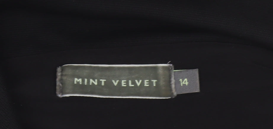 Mint Velvet Women Black Size 14 Bodycon Long Sleeve Party Dress