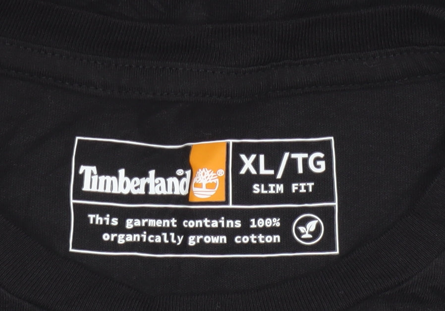 Timberland Men's Black XL Slim Fit Organic Cotton T-Shirt