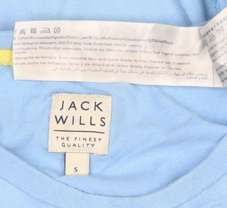 Jack Wills Women's Blue Cotton Crew Neck T-Shirt Size S