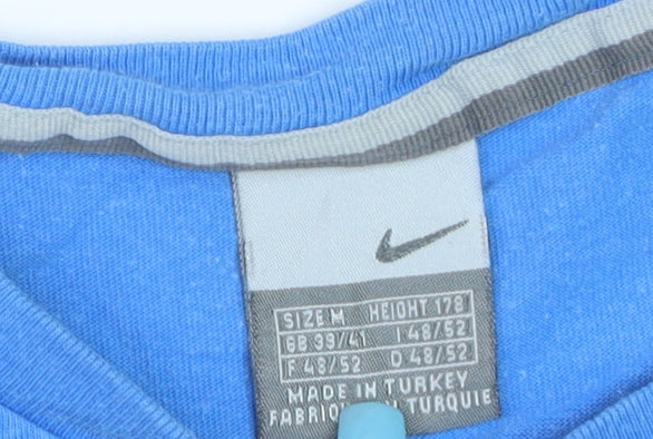 Nike Men’s Blue Crew Neck Cotton Short Sleeve T-Shirt Size M
