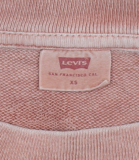 Levi's Men's Pink Crew Neck Cotton Sweatshirt XS Classic Style