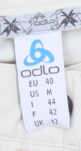 Odlo Women's Beige Chino Softshell Shorts UK 12 - Lightweight Stretch
