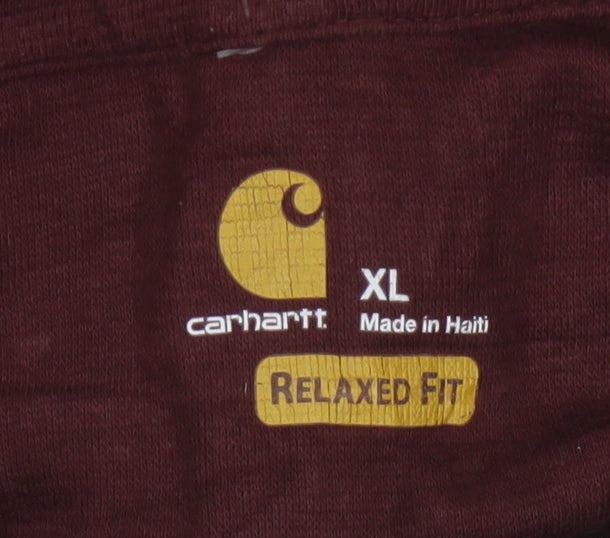 Carhartt Men's Red XL Relaxed Fit 1/4 Zip Sweatshirt