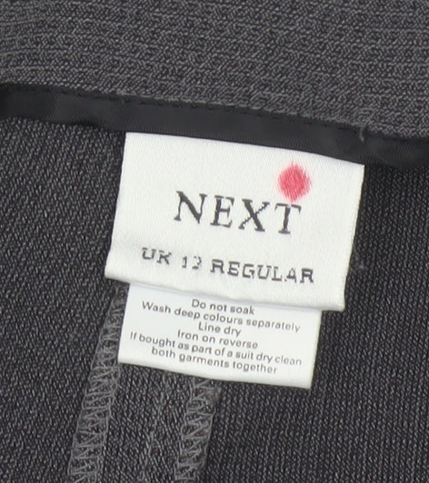 Next Women Grey Wide-Leg Dress Trousers Size 12 Regular