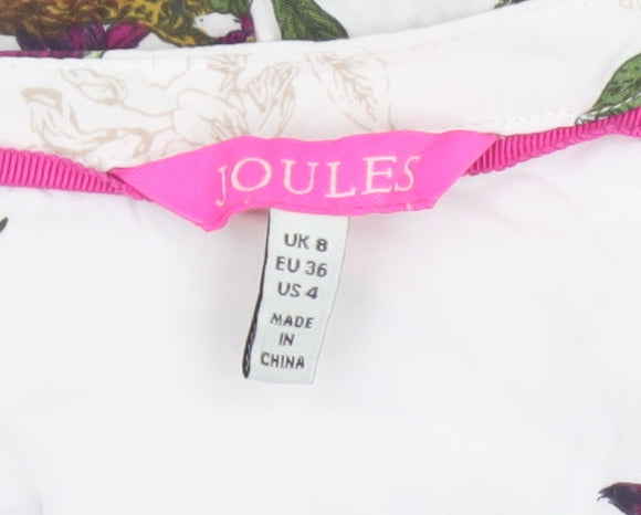 Joules Women’s Multicoloured Floral Viscose Tunic Blouse UK 8