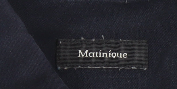 Matinique Men's Blue 2XL Button-Down Cotton Casual Shirt