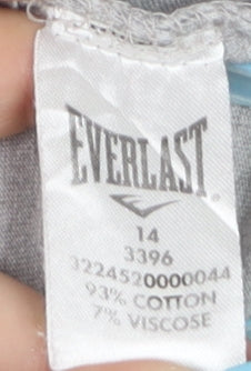 Everlast Womens Grey Short Sleeve Cotton T-Shirt Size 14