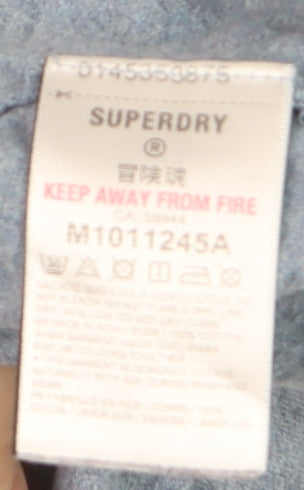 Superdry Men's Blue Crew Neck Short Sleeve Cotton T-Shirt M