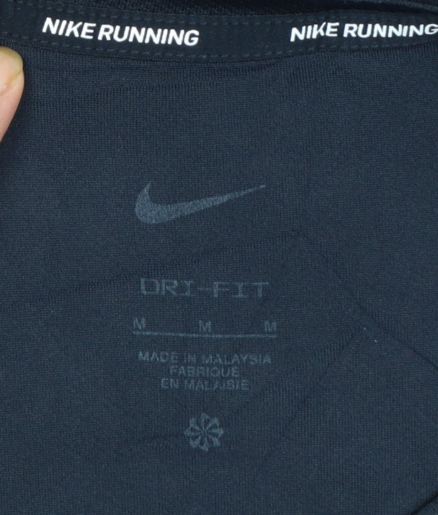 Nike Men's Black Dri-FIT Running T-Shirt Size M Lightweight Gym Top