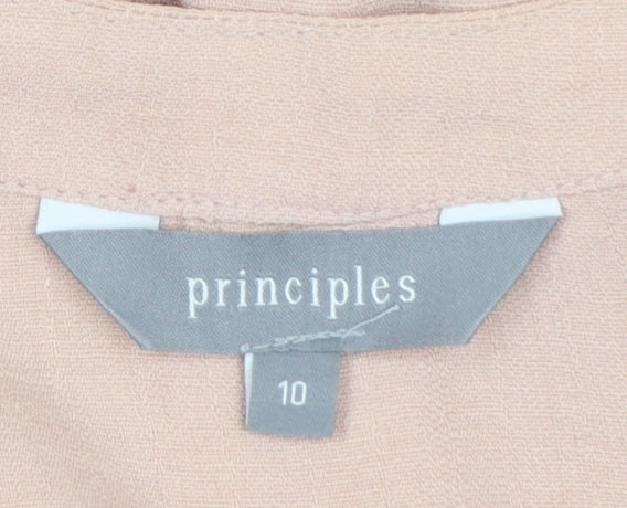 Principles Women’s Beige 3/4 Sleeve Tunic Blouse Size 10